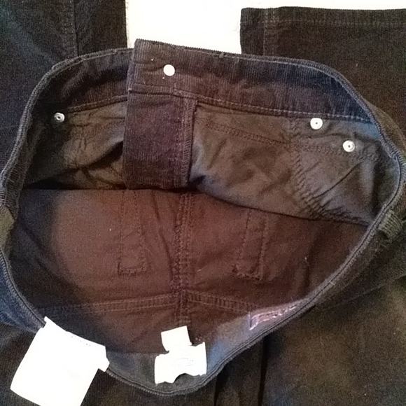 NEW St. John's Bay Secretly Slender Corduroy Pants 10 Black - Picture 11 of 15